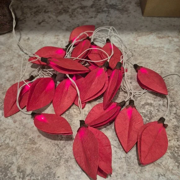 Paper Flowers Patio Light String - Picture 3 of 3